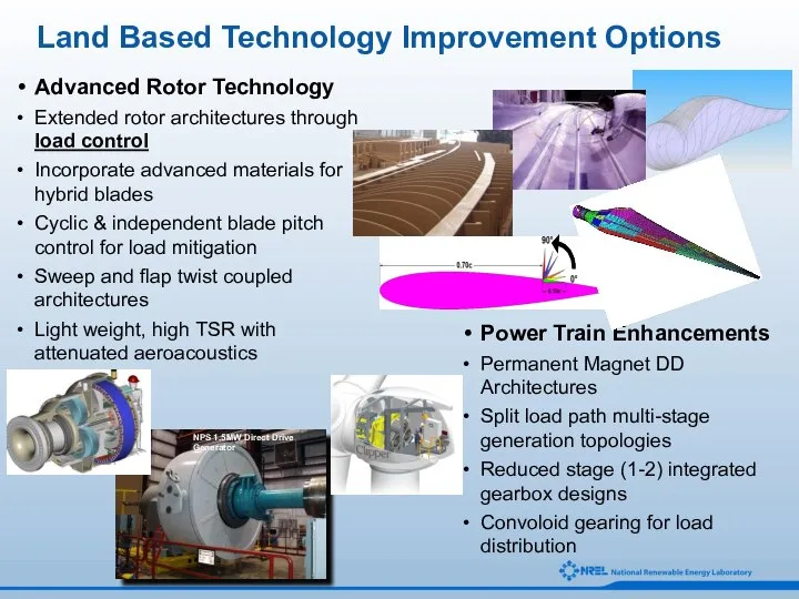 Land Based Technology Improvement Options Advanced Rotor Technology Extended rotor architectures