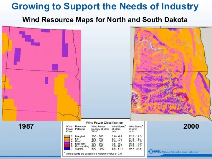 Growing to Support the Needs of Industry Wind Resource Maps for