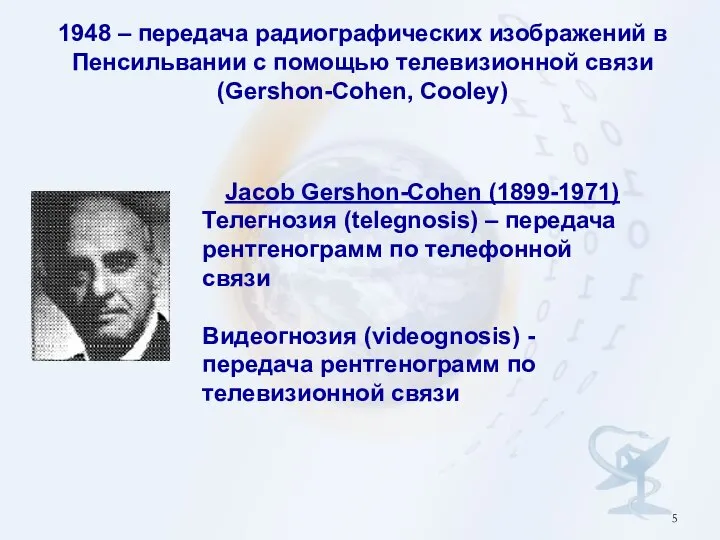 1948 – передача радиографических изображений в Пенсильвании с помощью телевизионной связи