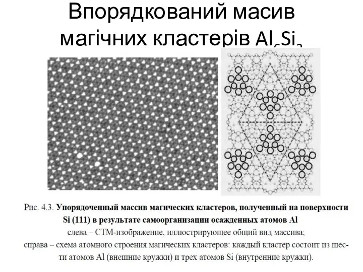 Впорядкований масив магічних кластерів Al6Si3