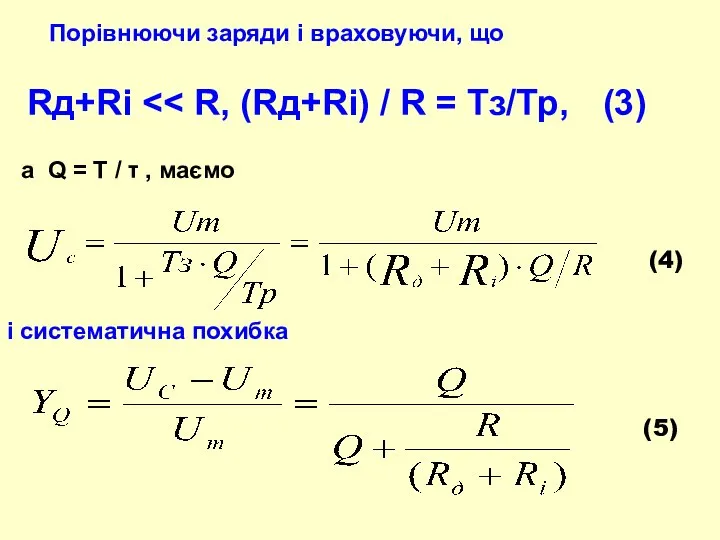 Порівнюючи заряди і враховуючи, що а Q = T / τ