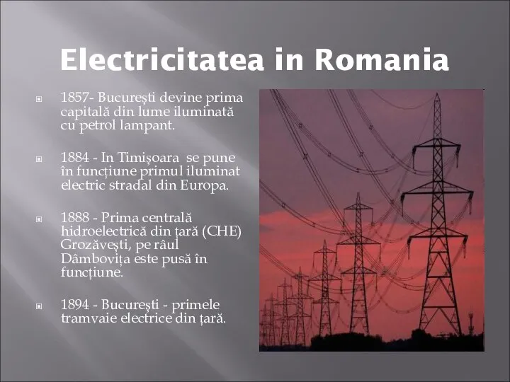 Electricitatea in Romania 1857- București devine prima capitală din lume iluminată