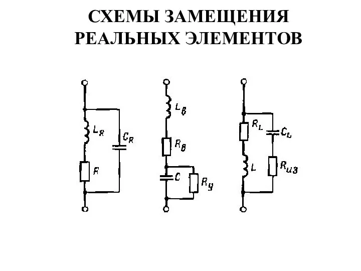 СХЕМЫ ЗАМЕЩЕНИЯ РЕАЛЬНЫХ ЭЛЕМЕНТОВ