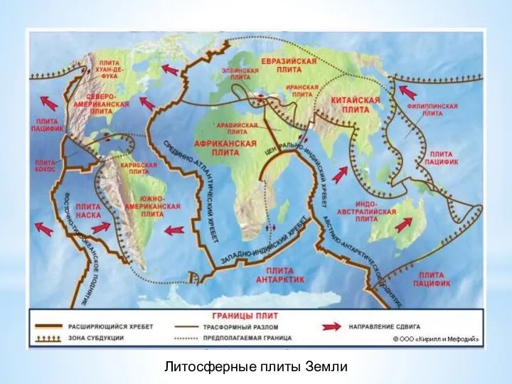 Литосферные плиты Земли