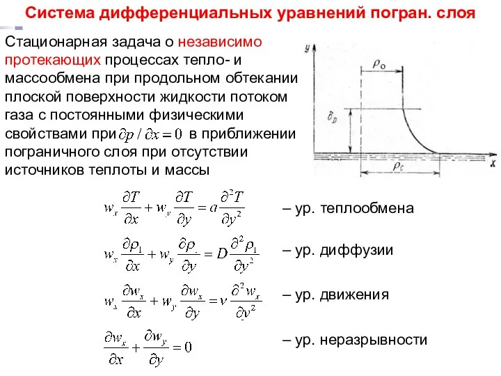 ТМО Лекция 17 Система дифференциальных уравнений погран. слоя