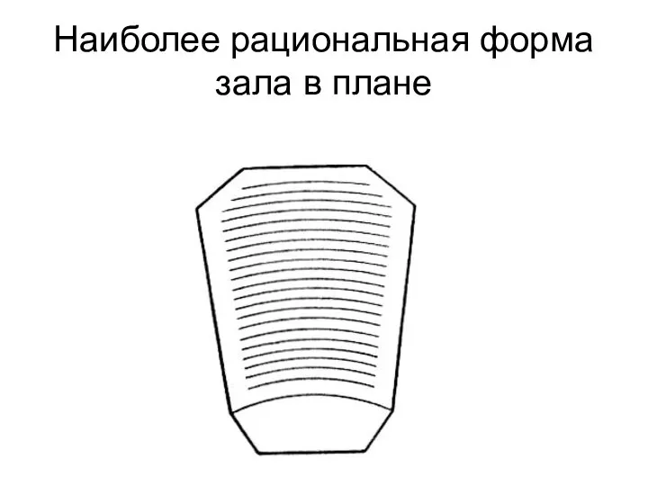 Наиболее рациональная форма зала в плане