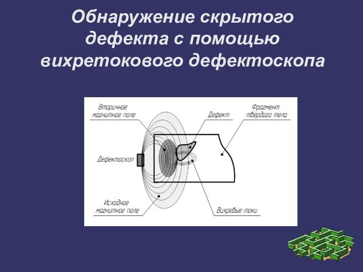 Обнаружение скрытого дефекта с помощью вихретокового дефектоскопа