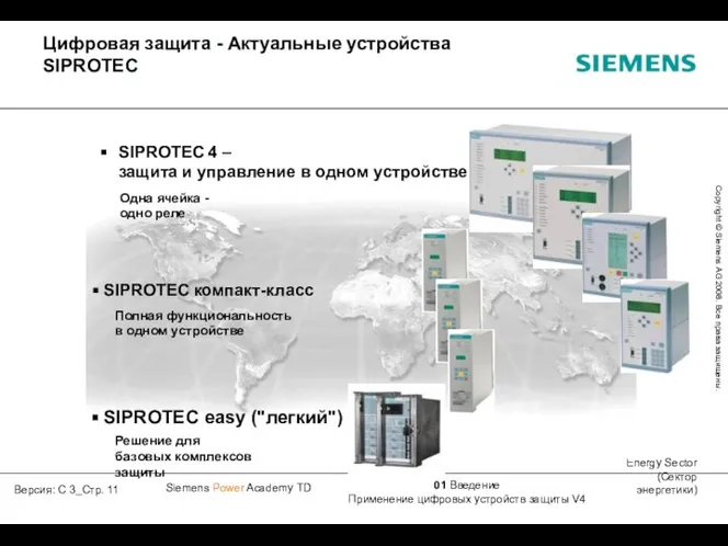 Цифровая защита - Актуальные устройства SIPROTEC SIPROTEC easy ("легкий") Решение для