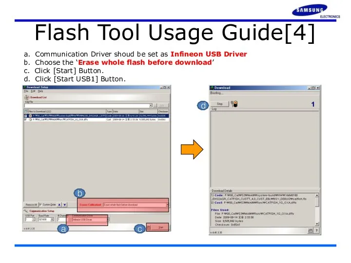 Flash Tool Usage Guide[4] a. Communication Driver shoud be set as