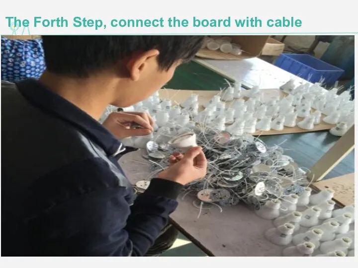 The Forth Step, connect the board with cable