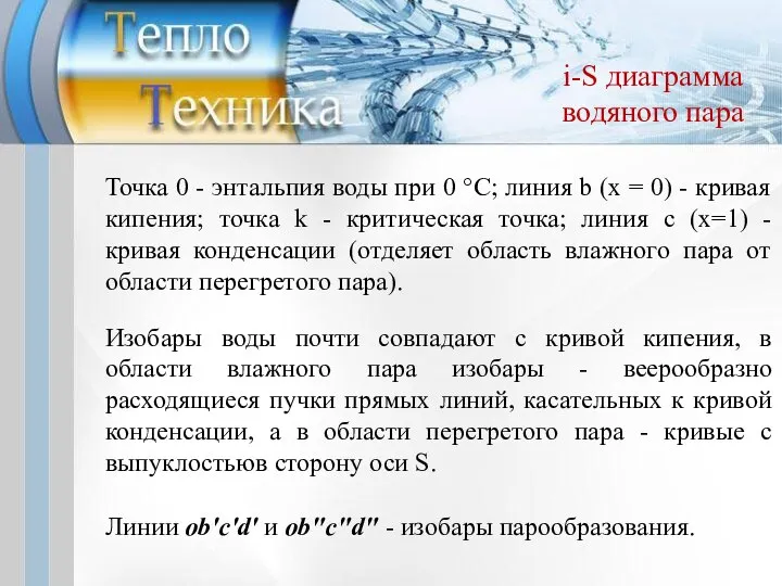 Точка 0 - энтальпия воды при 0 °С; линия b (x