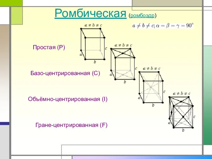 Ромбическая (ромбоэдр)