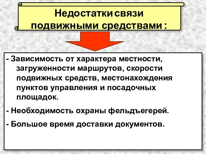 - Зависимость от характера местности, загруженности маршрутов, скорости подвижных средств, местонахождения