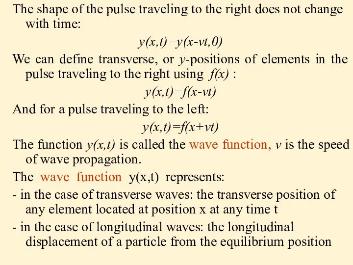 The shape of the pulse traveling to the right does not