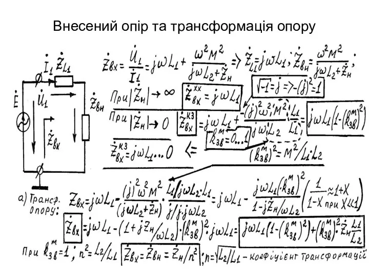 Внесений опір та трансформація опору