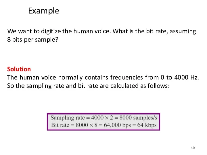 We want to digitize the human voice. What is the bit