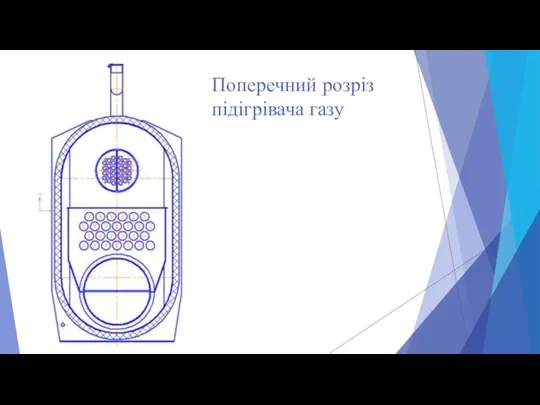 Поперечний розріз підігрівача газу