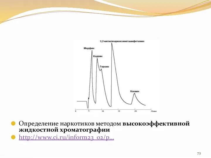 Определение наркотиков методом высокоэффективной жидкостной хроматографии http://www.ci.ru/inform23_02/p…