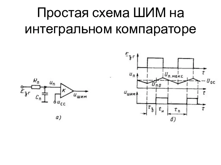 Простая схема ШИМ на интегральном компараторе