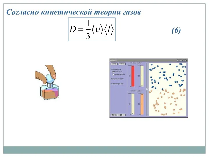 Согласно кинетической теории газов (6)