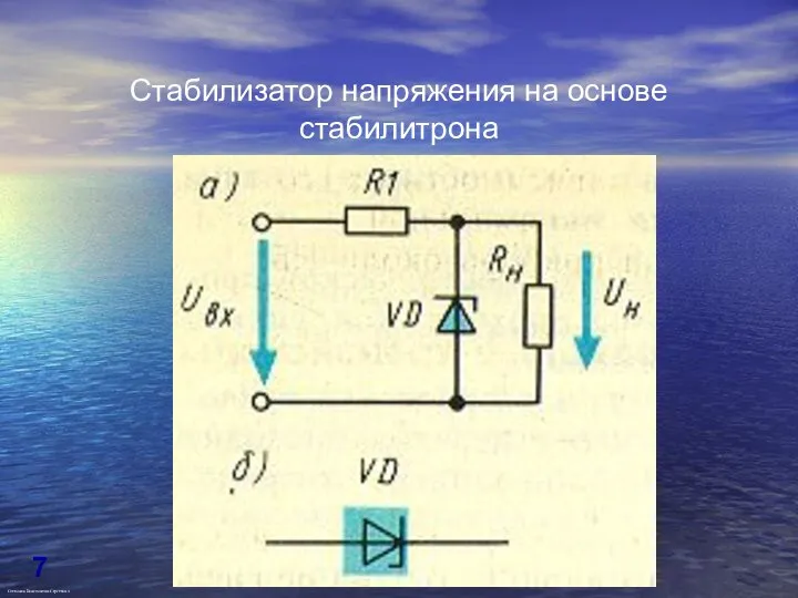 Стабилизатор напряжения на основе стабилитрона Степанов Константин Сергеевич