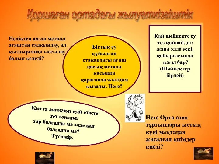 Қоршаған ортадағы жылуөткізгіштік Неліктен аязда металл ағаштан салқындау, ал қыздырғанда ыссылау