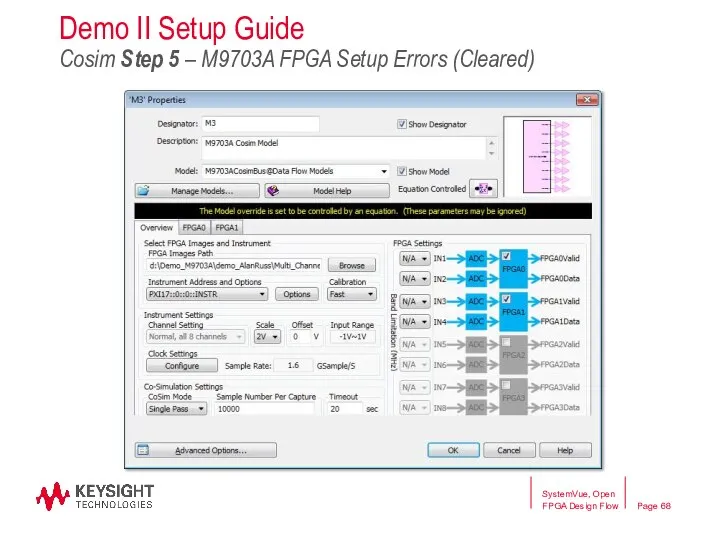 SystemVue, Open FPGA Design Flow Demo II Setup Guide Cosim Step