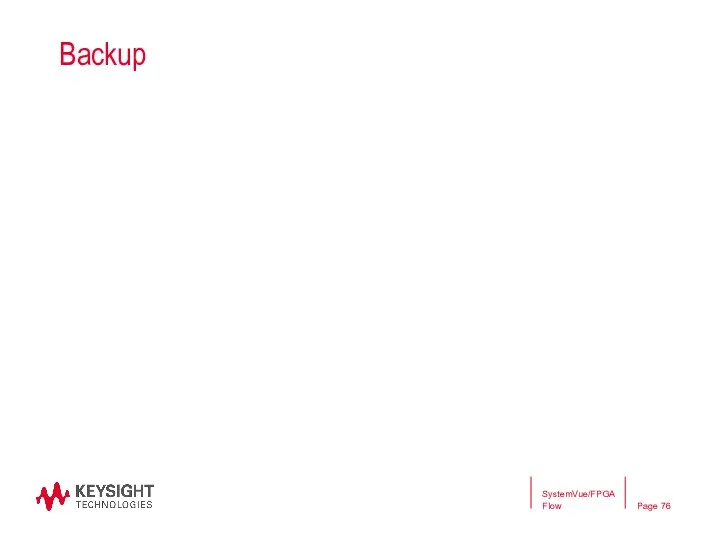 Backup SystemVue/FPGA Flow