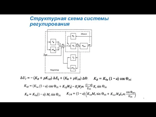 Структурная схема системы регулирования