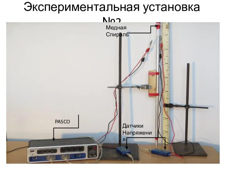 Экспериментальная установка №2 PASCO Датчики Напряжения Медная Спираль