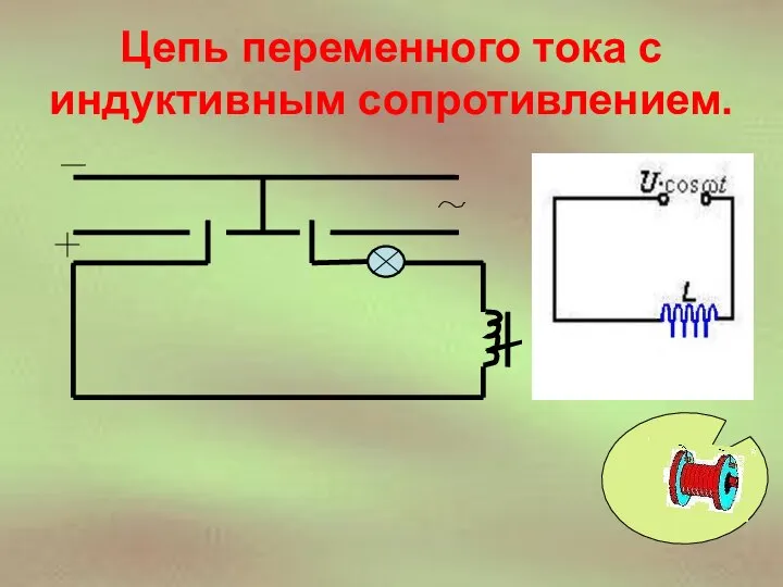 Цепь переменного тока с индуктивным сопротивлением.