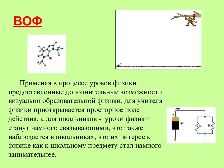 ВОФ Применяя в процессе уроков физики предоставленные дополнительные возможности визуально образовательной