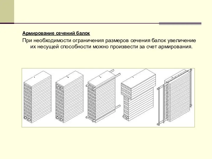 Армирование сечений балок При необходимости ограничения размеров сечения балок увеличение их