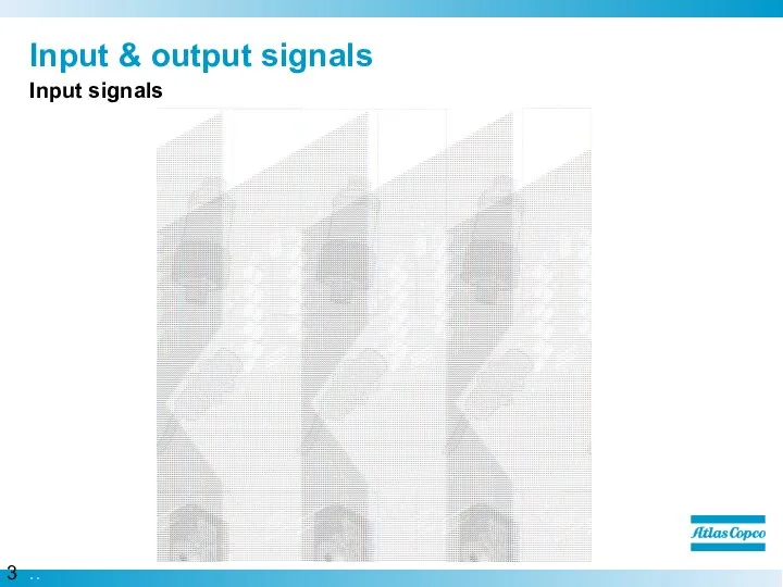 Input & output signals Input signals