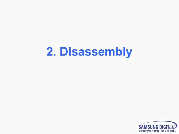 2. Disassembly