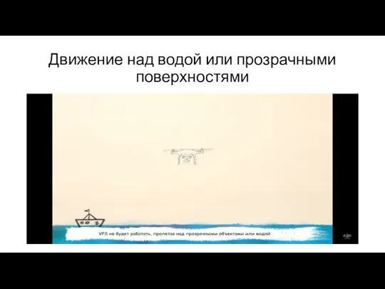 Движение над водой или прозрачными поверхностями