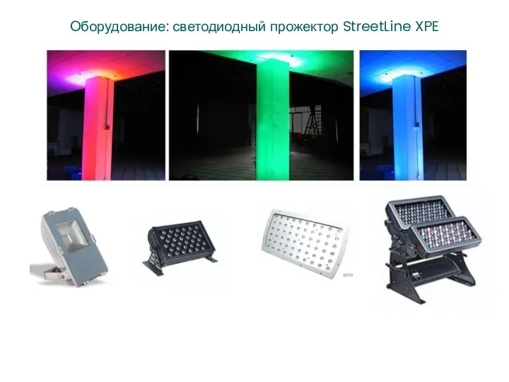 Оборудование: светодиодный прожектор StreetLine XPE