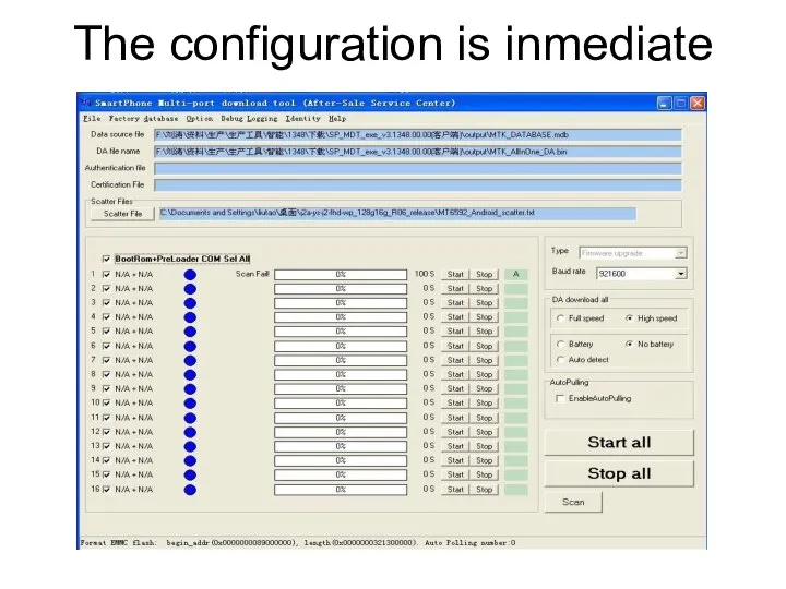 The configuration is inmediate