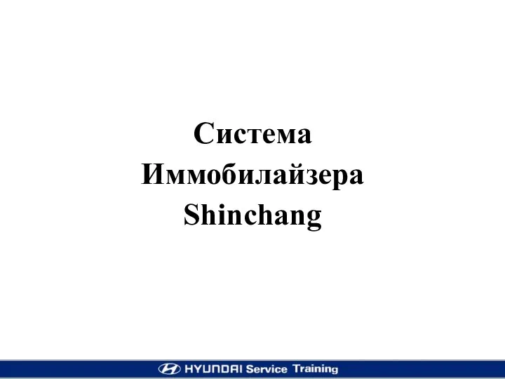 Система Иммобилайзера Shinchang