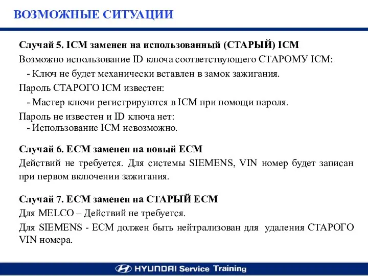 Случай 5. ICM заменен на использованный (СТАРЫЙ) ICM Возможно использование ID