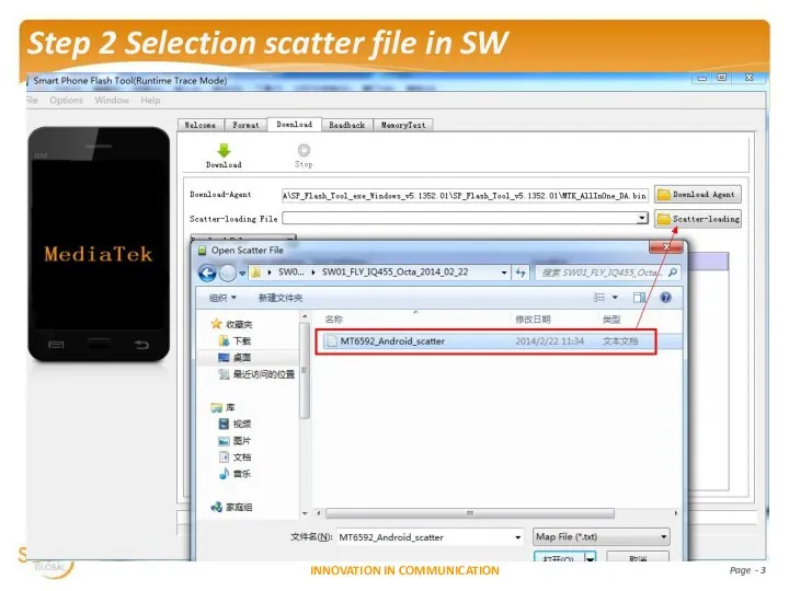 Step 2 Selection scatter file in SW