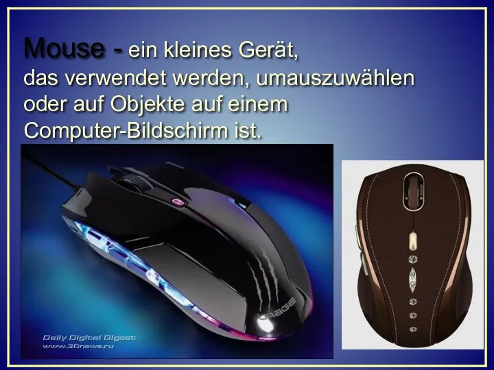 Mouse - ein kleines Gerät, das verwendet werden, umauszuwählen oder auf Objekte auf einem Computer-Bildschirm ist.