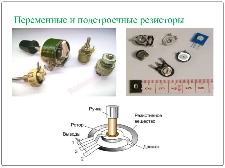 Переменные и подстроечные резисторы
