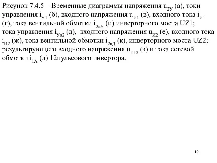 Рисунок 7.4.5 – Временные диаграммы напряжения u2У (а), токи управления iУ1