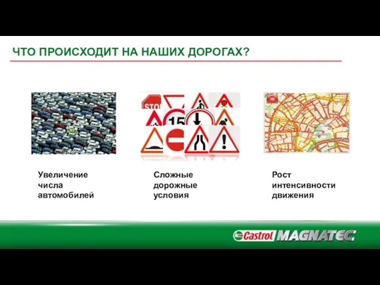 ЧТО ПРОИСХОДИТ НА НАШИХ ДОРОГАХ? Увеличение числа автомобилей Сложные дорожные условия Рост интенсивности движения