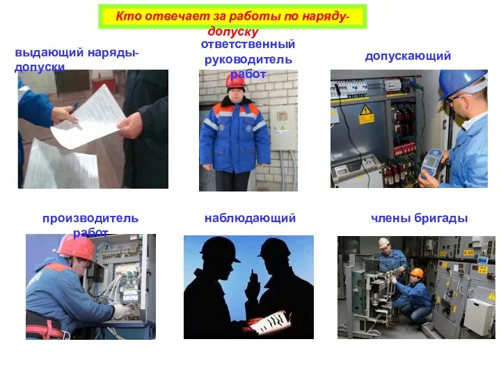 Кто отвечает за работы по наряду-допуску выдающий наряды-допуски ответственный руководитель работ