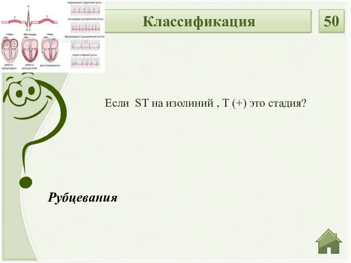 Рубцевания Если ST на изолиний , Т (+) это стадия? Классификация 50