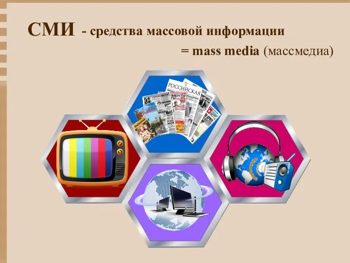 СМИ - средства массовой информации = mass media (массмедиа)