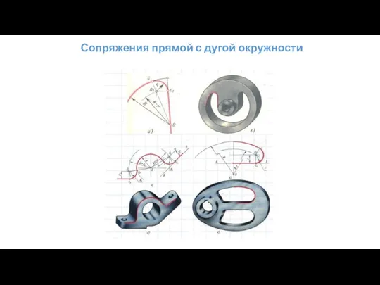 Сопряжения прямой с дугой окружности