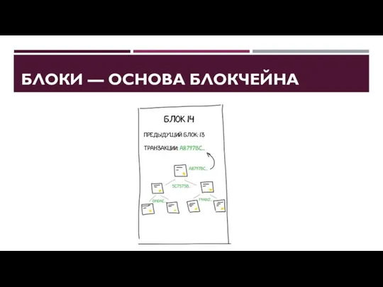 БЛОКИ — ОСНОВА БЛОКЧЕЙНА